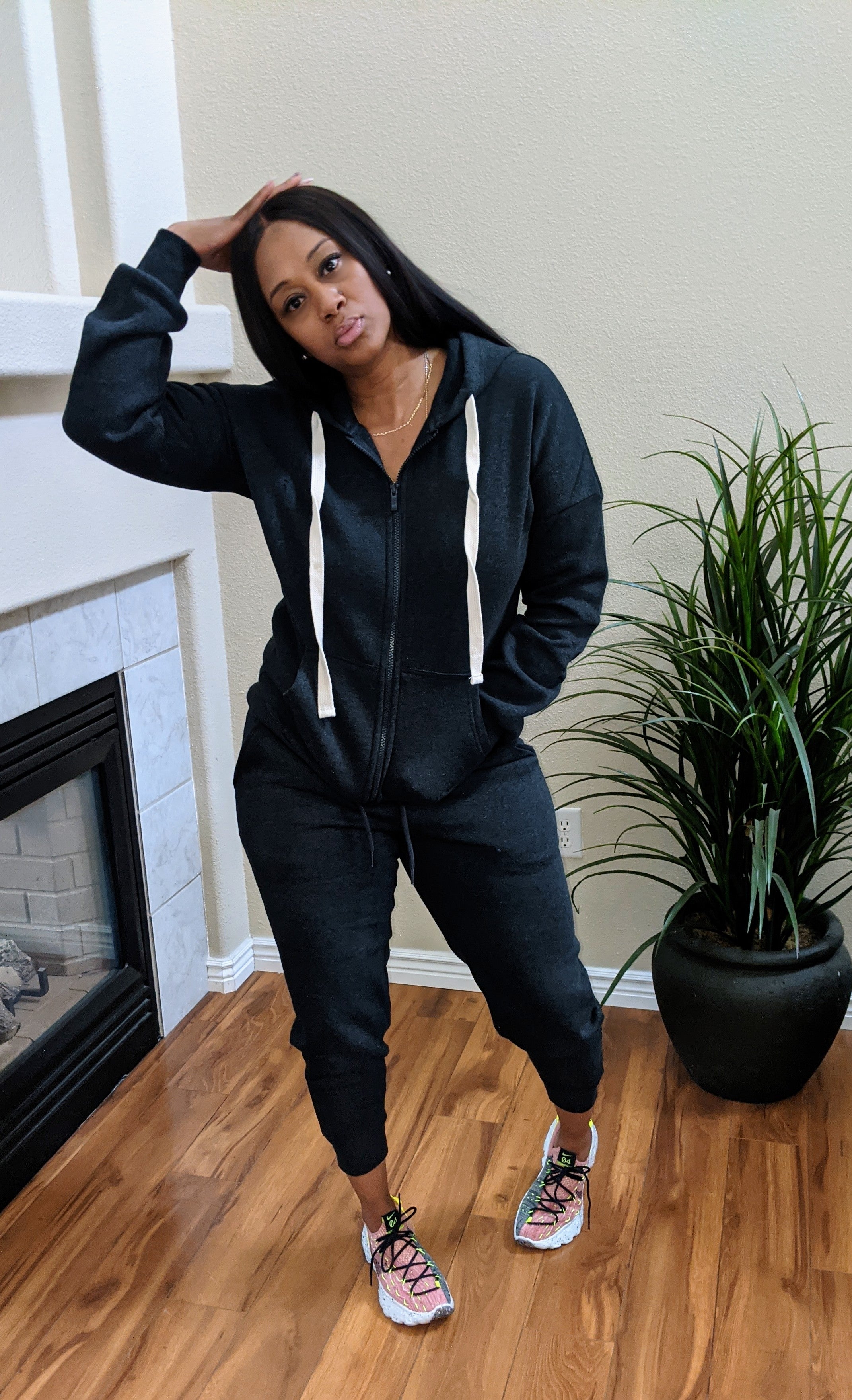 CHARCOAL GRAY HOODIE SWEAT SUIT