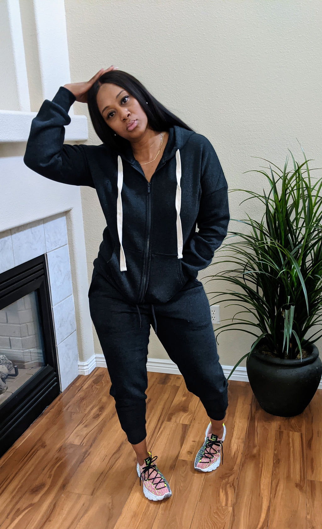 CHARCOAL GRAY HOODIE SWEAT SUIT