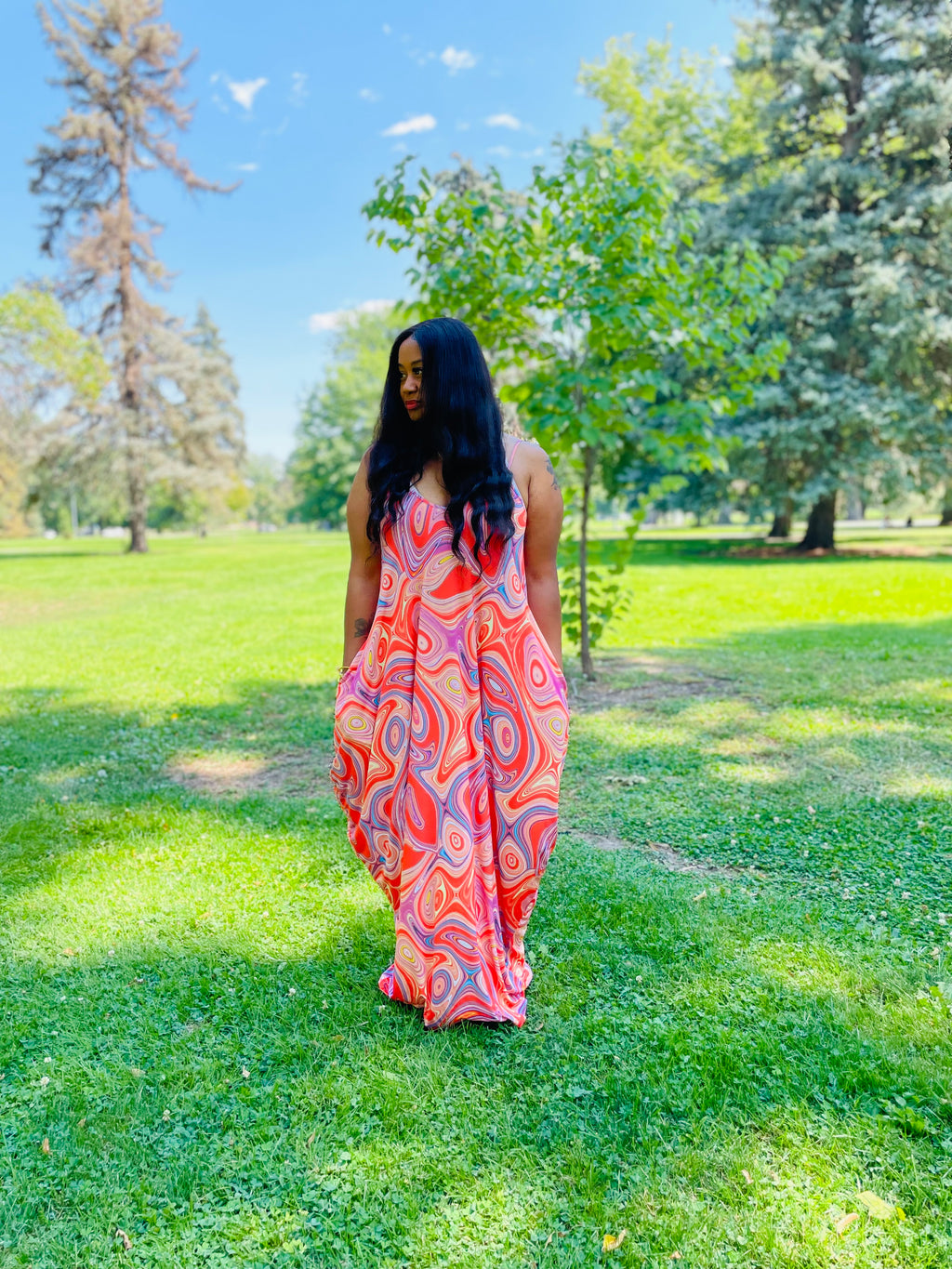 TRIPPIN' PSYCHEDELIC MAXI DRESS