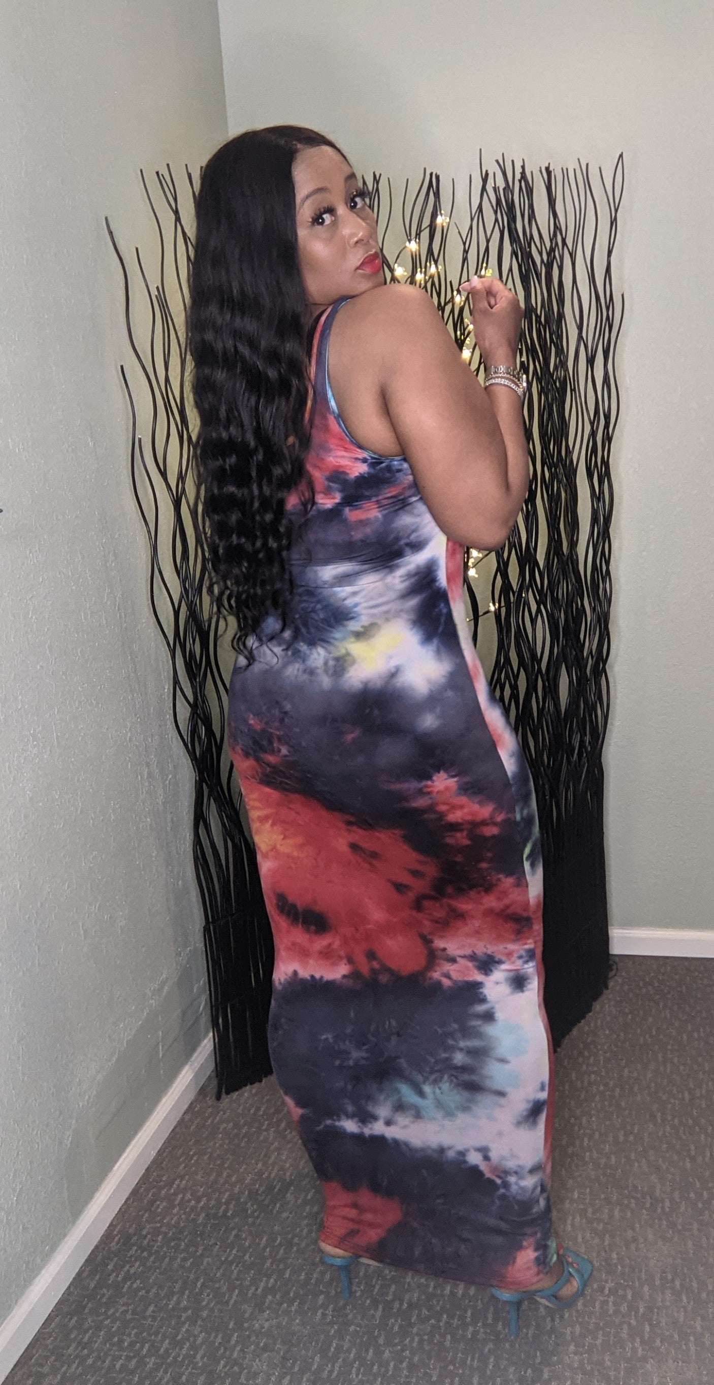 COLOR ME BADD TIE DYE MAXI DRESS